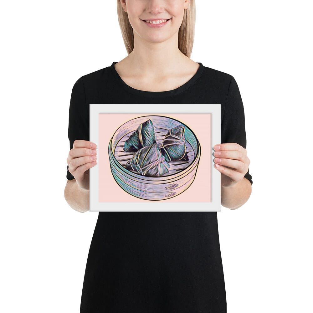 Zong Zi Framed Poster (Chameleon) [Unfoiled] JoyousJoyfulJoyness White 8″×10″ 