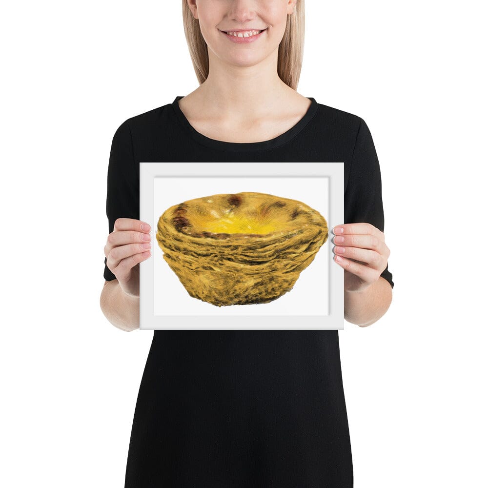Egg Tart Framed Poster [Unfoiled] JoyousJoyfulJoyness White 8″×10″ 