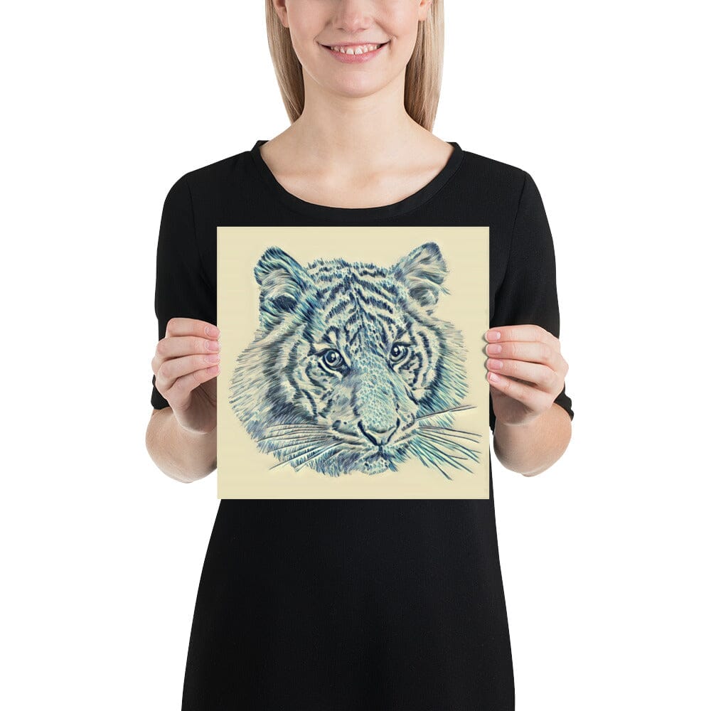 Tiger Poster (Wave) [Unfoiled] JoyousJoyfulJoyness 10″×10″ 