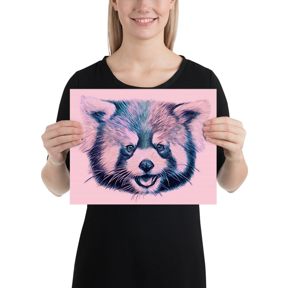 Red Panda Poster (blueberry) [Unfoiled] JoyousJoyfulJoyness 11″×14″ 