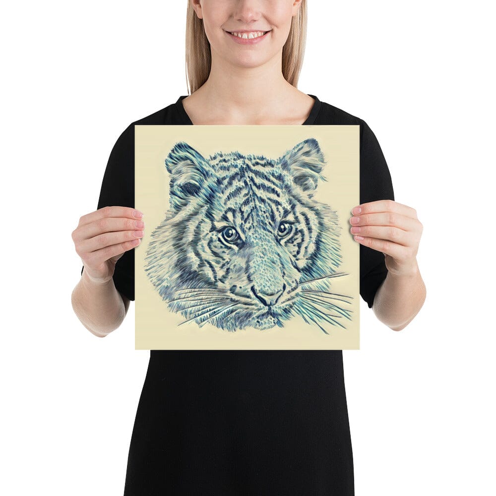 Tiger Poster (Wave) [Unfoiled] JoyousJoyfulJoyness 12″×12″ 