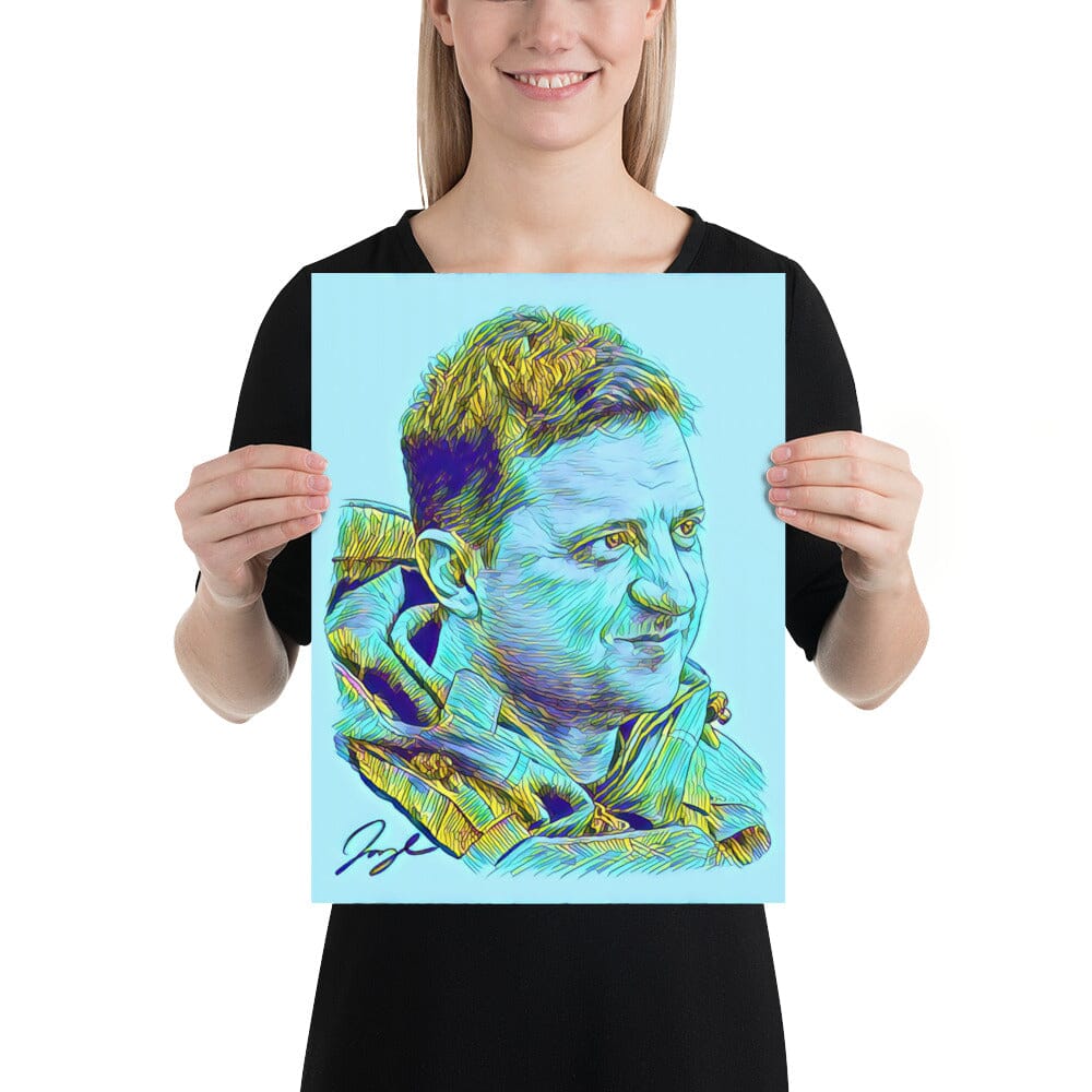 President Zelensky (Filter) Poster [Unfoiled] Posters, Prints, & Visual Artwork JoyousJoyfulJoyness 12″×16″ 