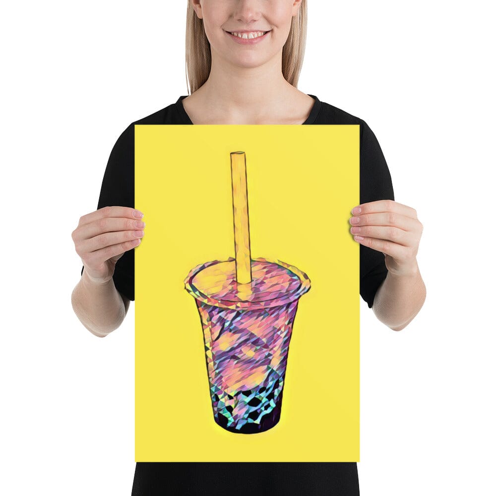 Boba Poster (Cake) [Unfoiled] JoyousJoyfulJoyness 12″×18″ 