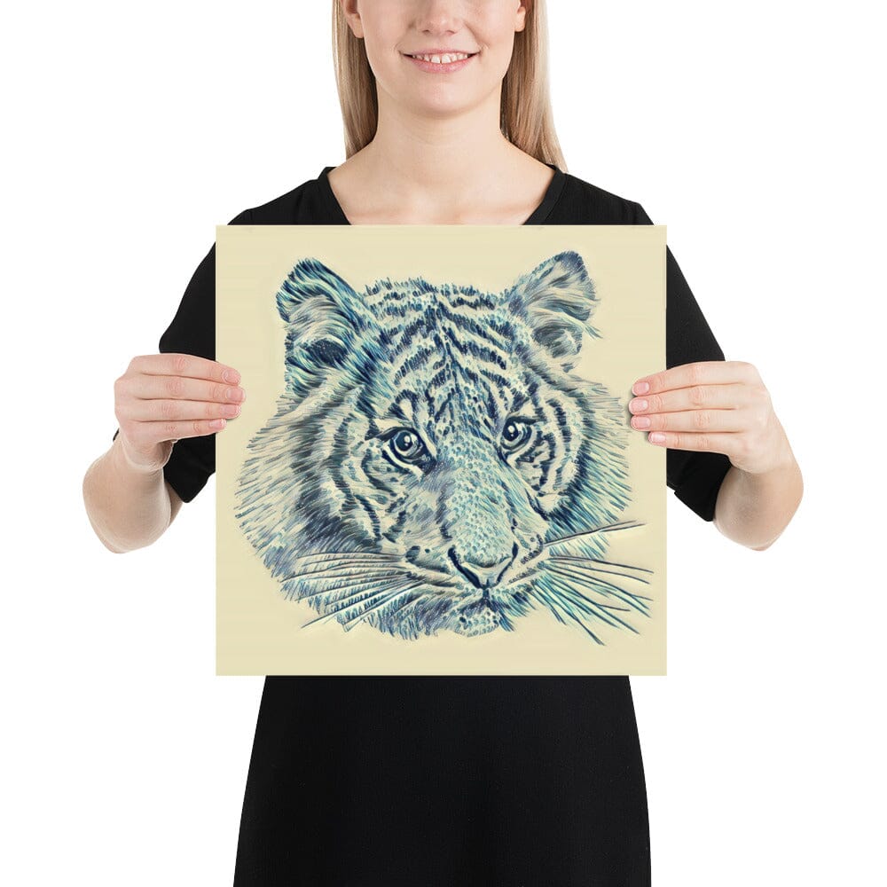 Tiger Poster (Wave) [Unfoiled] JoyousJoyfulJoyness 14″×14″ 