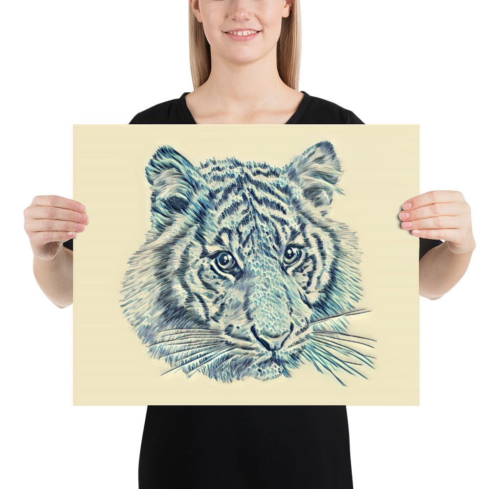 Tiger Poster (Wave) [Unfoiled] JoyousJoyfulJoyness 16″×20″ 