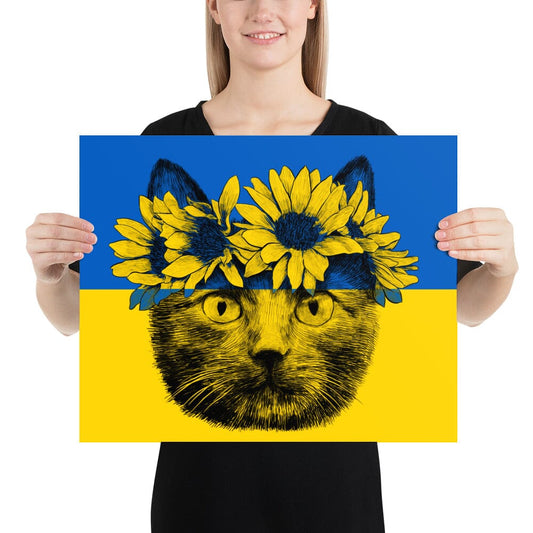 Cat of Ukraine Poster [Unfoiled] JoyousJoyfulJoyness 16″×20″ 