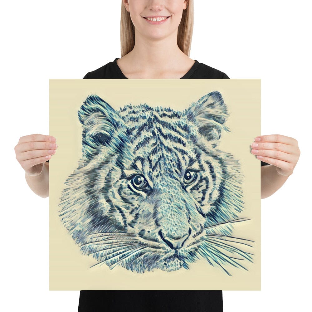 Tiger Poster (Wave) [Unfoiled] JoyousJoyfulJoyness 18″×18″ 
