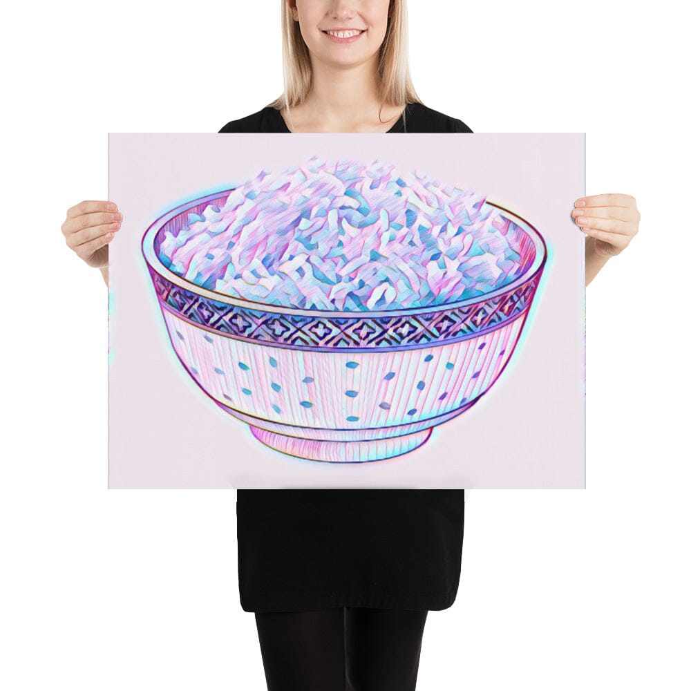 Bowl of Rice Poster (Octopus) [Unfoiled] JoyousJoyfulJoyness 18″×24″ 
