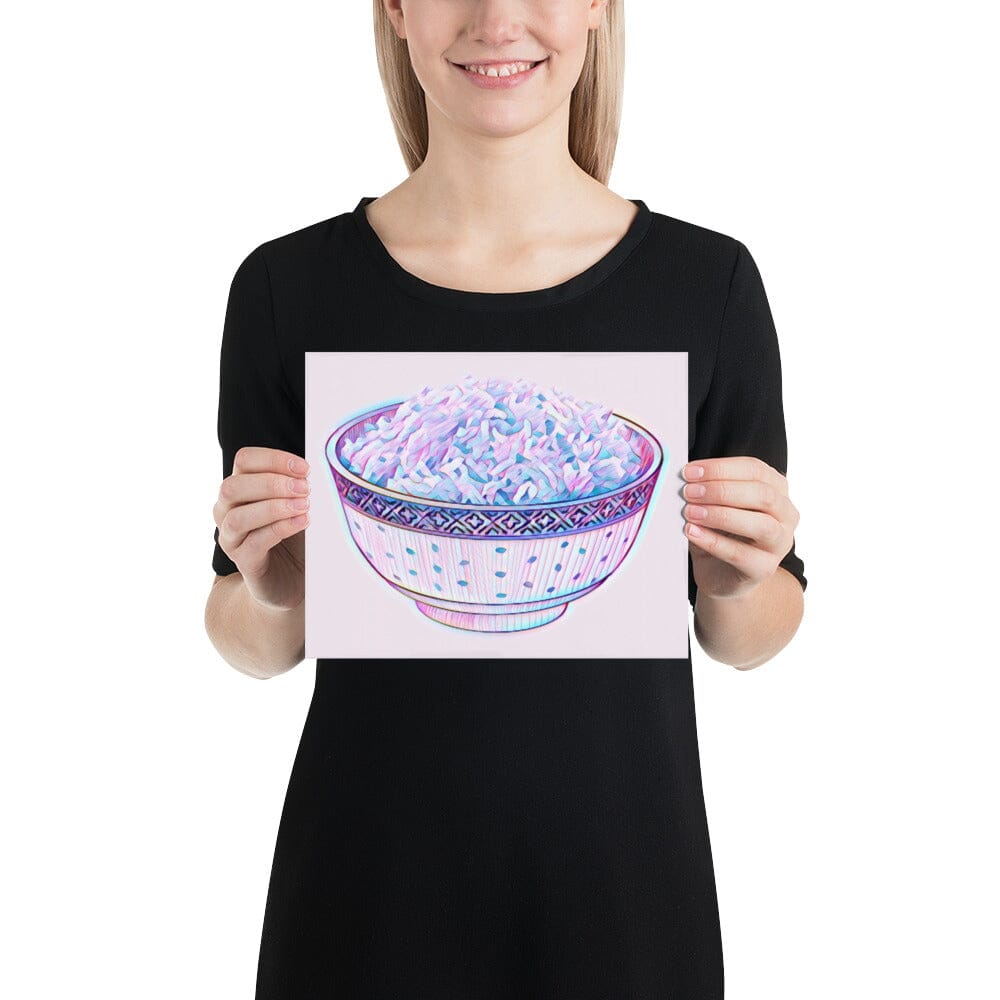 Bowl of Rice Poster (Octopus) [Unfoiled] JoyousJoyfulJoyness 8″×10″ 