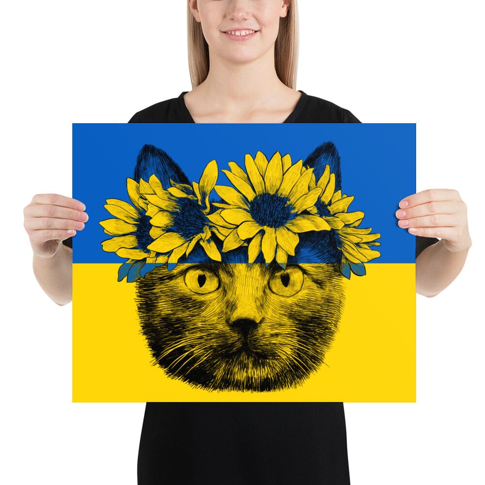 Cat of Ukraine Photo Paper Poster [Unfoiled] JoyousJoyfulJoyness 16″×20″ 