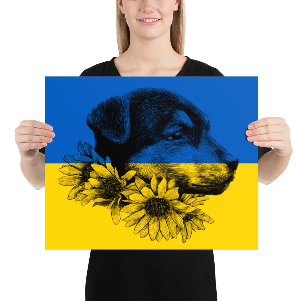 Dog of Ukraine Photo Paper Poster [Unfoiled] JoyousJoyfulJoyness 16″×20″ 
