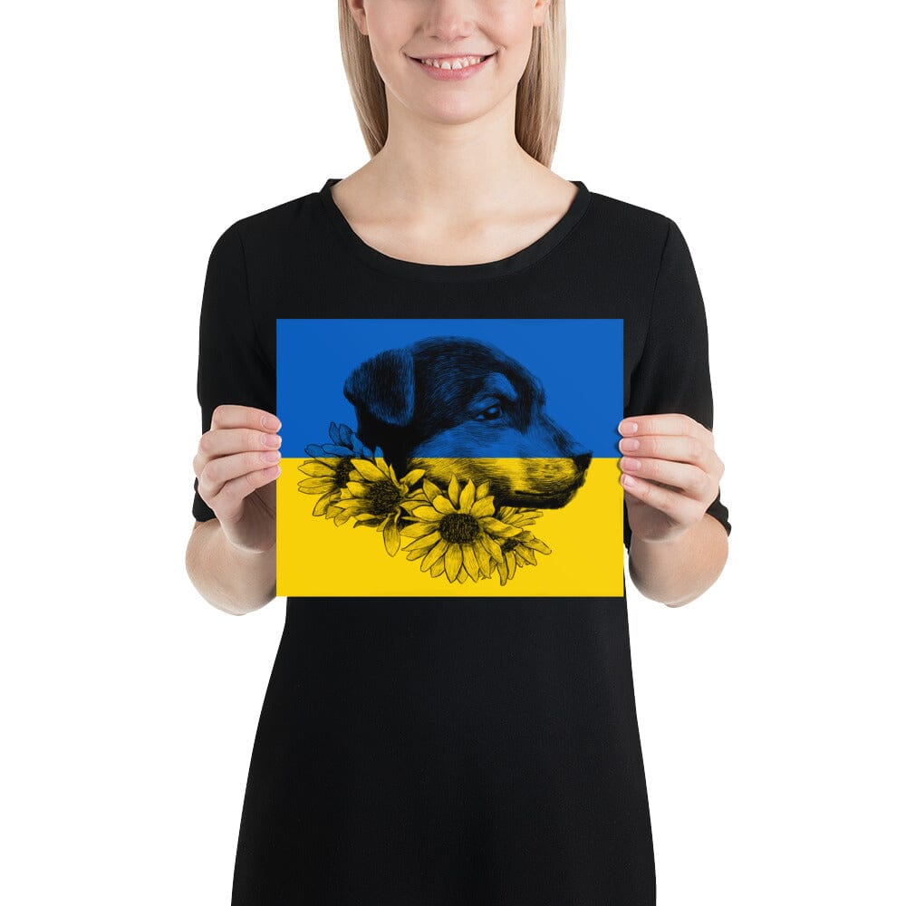 Dog of Ukraine Photo Paper Poster [Unfoiled] JoyousJoyfulJoyness 8″×10″ 