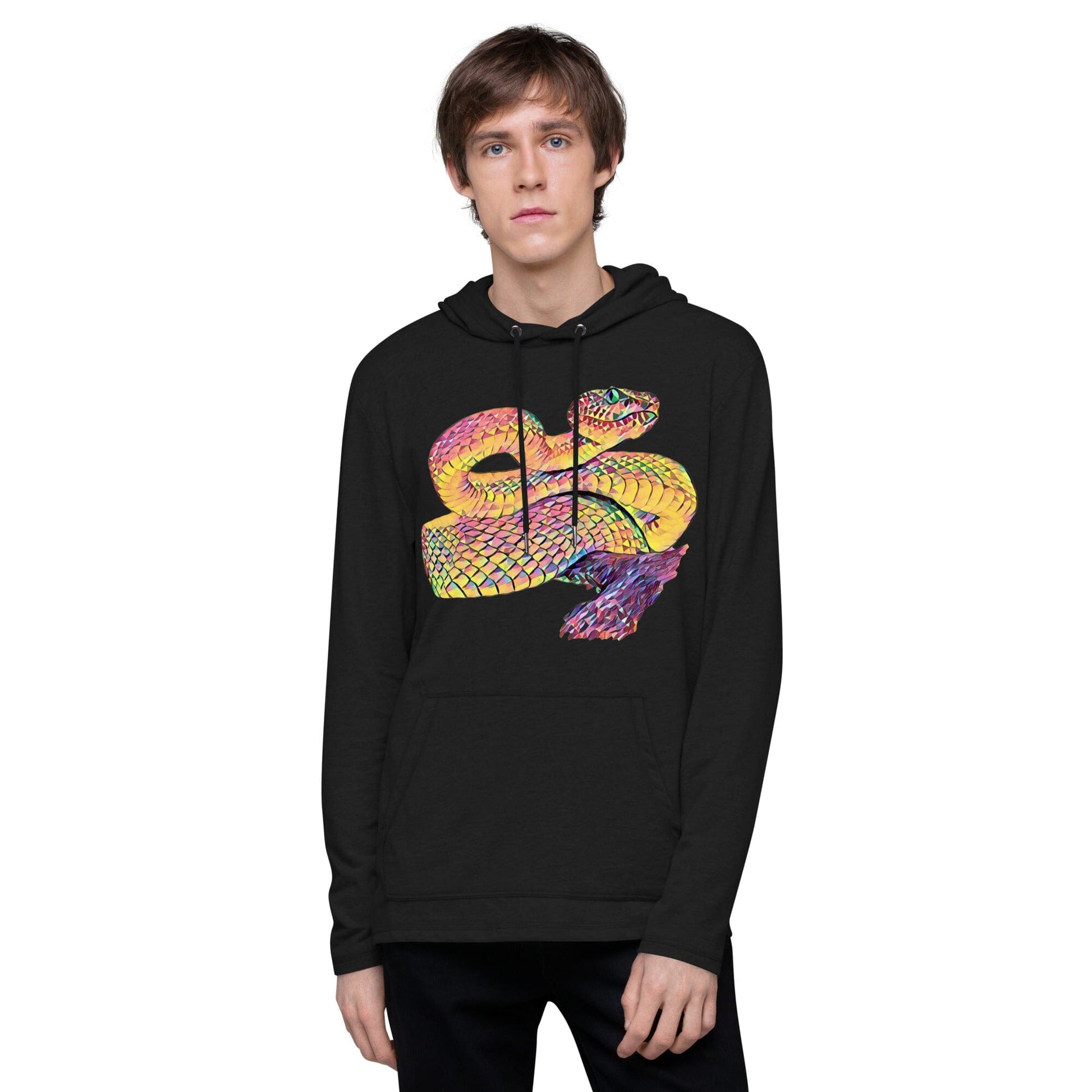 Snake Unisex Lightweight Hoodie JoyousJoyfulJoyness Black S 