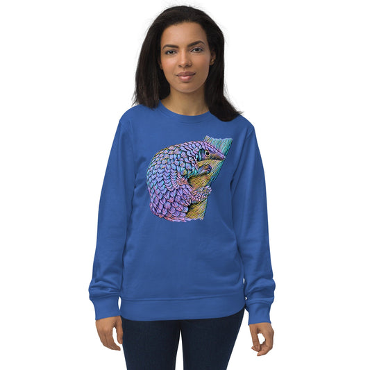 Pangolin Unisex Organic Sweatshirt JoyousJoyfulJoyness Royal Blue S 