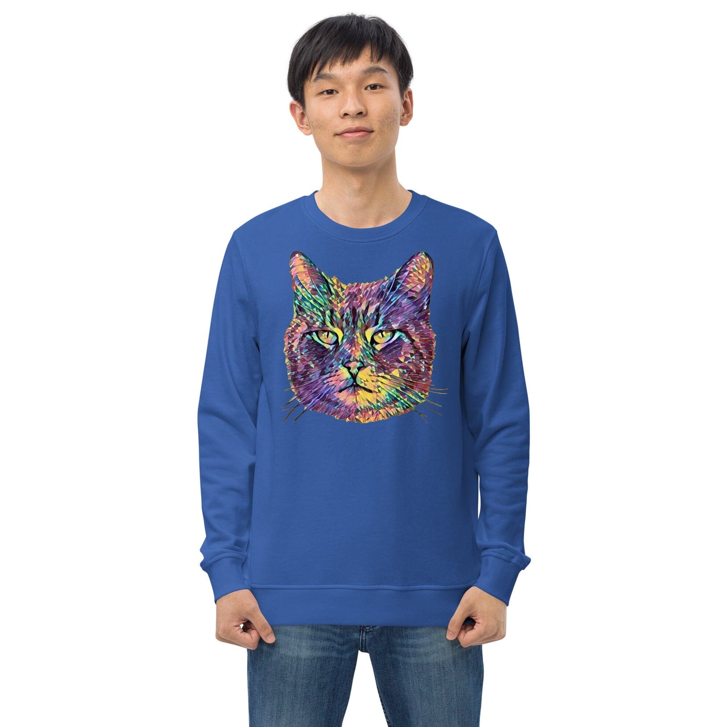 Cat Unisex Organic Sweatshirt JoyousJoyfulJoyness 
