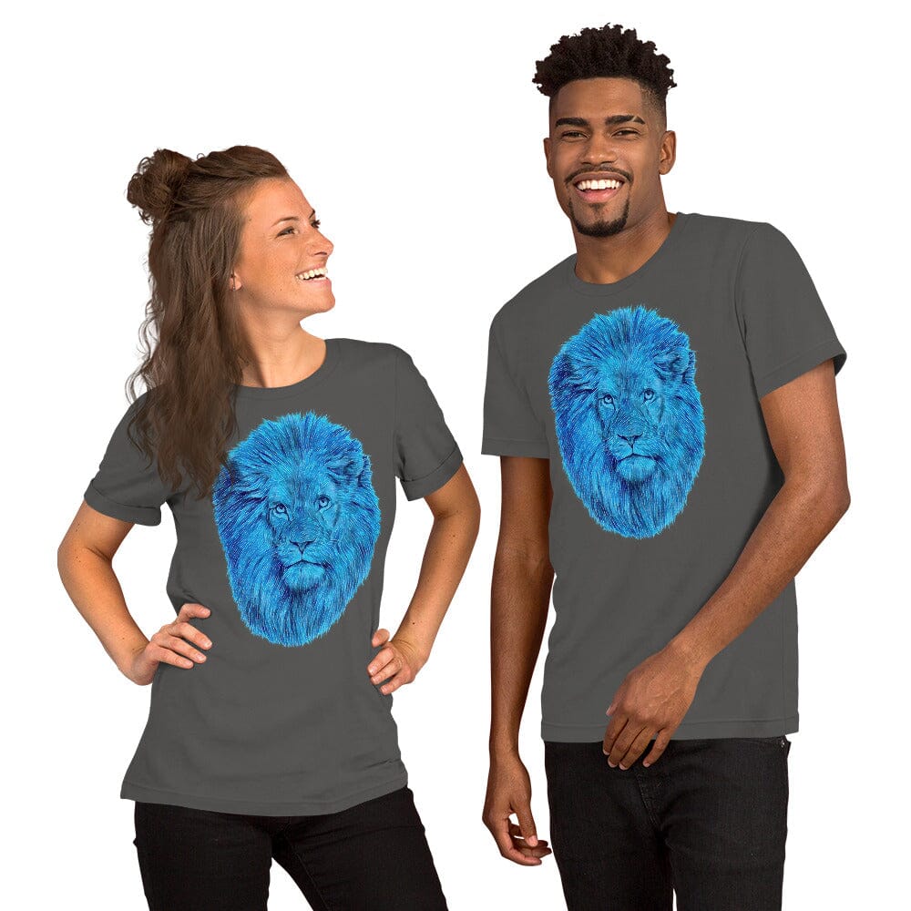 Lion Unisex T-Shirt (Crystal) JoyousJoyfulJoyness Asphalt S 