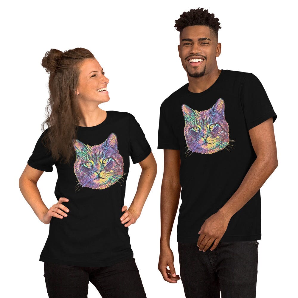 Cat Unisex T-Shirt JoyousJoyfulJoyness Black XS 