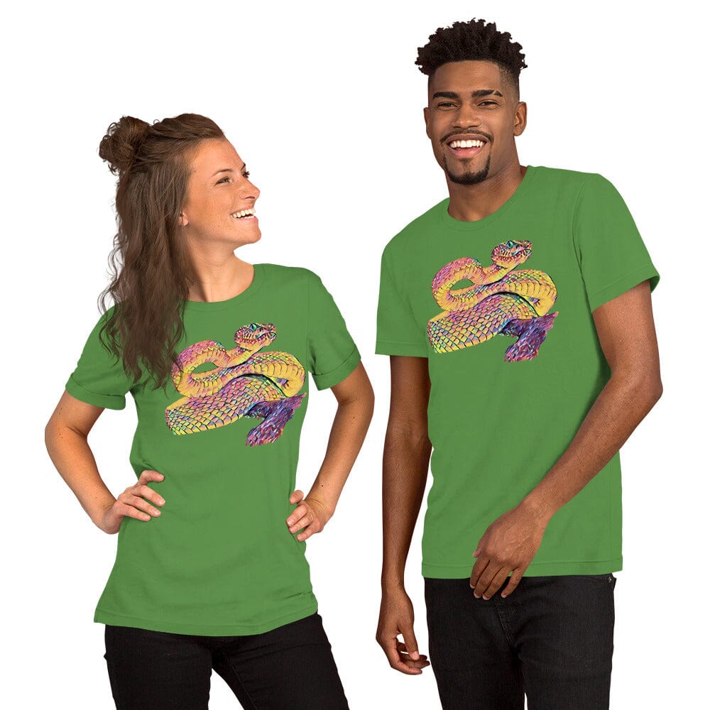 Snake Unisex T-Shirt JoyousJoyfulJoyness Leaf S 