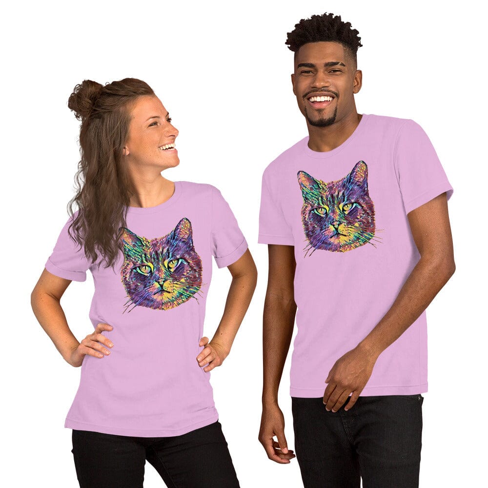Cat Unisex T-Shirt JoyousJoyfulJoyness Lilac S 