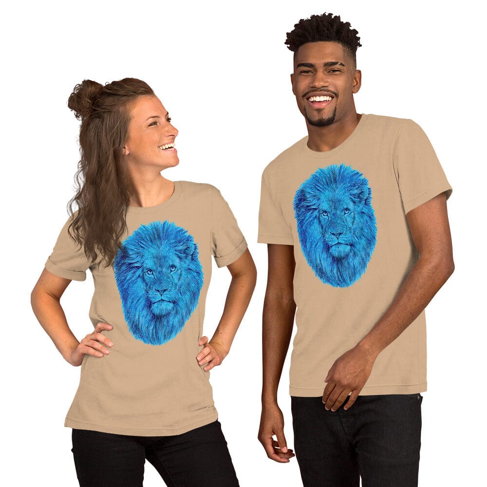 Lion Unisex T-Shirt (Crystal) JoyousJoyfulJoyness Tan S 